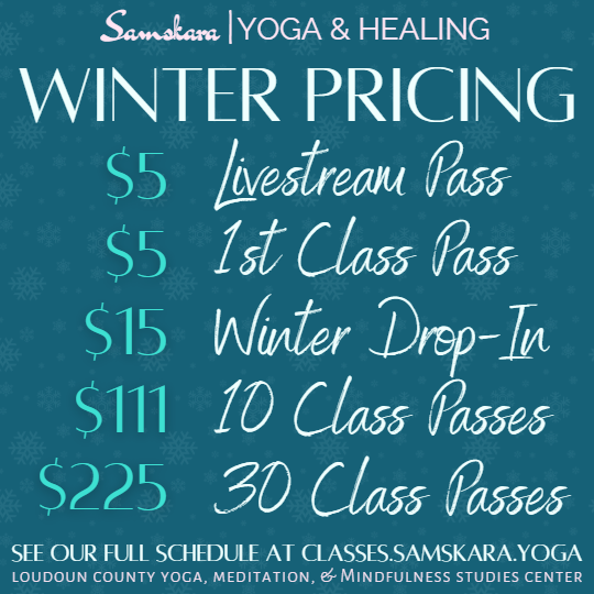 Winter 2023 Yoga Deals Samskara Yoga Dulles Loudoun Sterling Ashburn